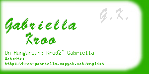 gabriella kroo business card